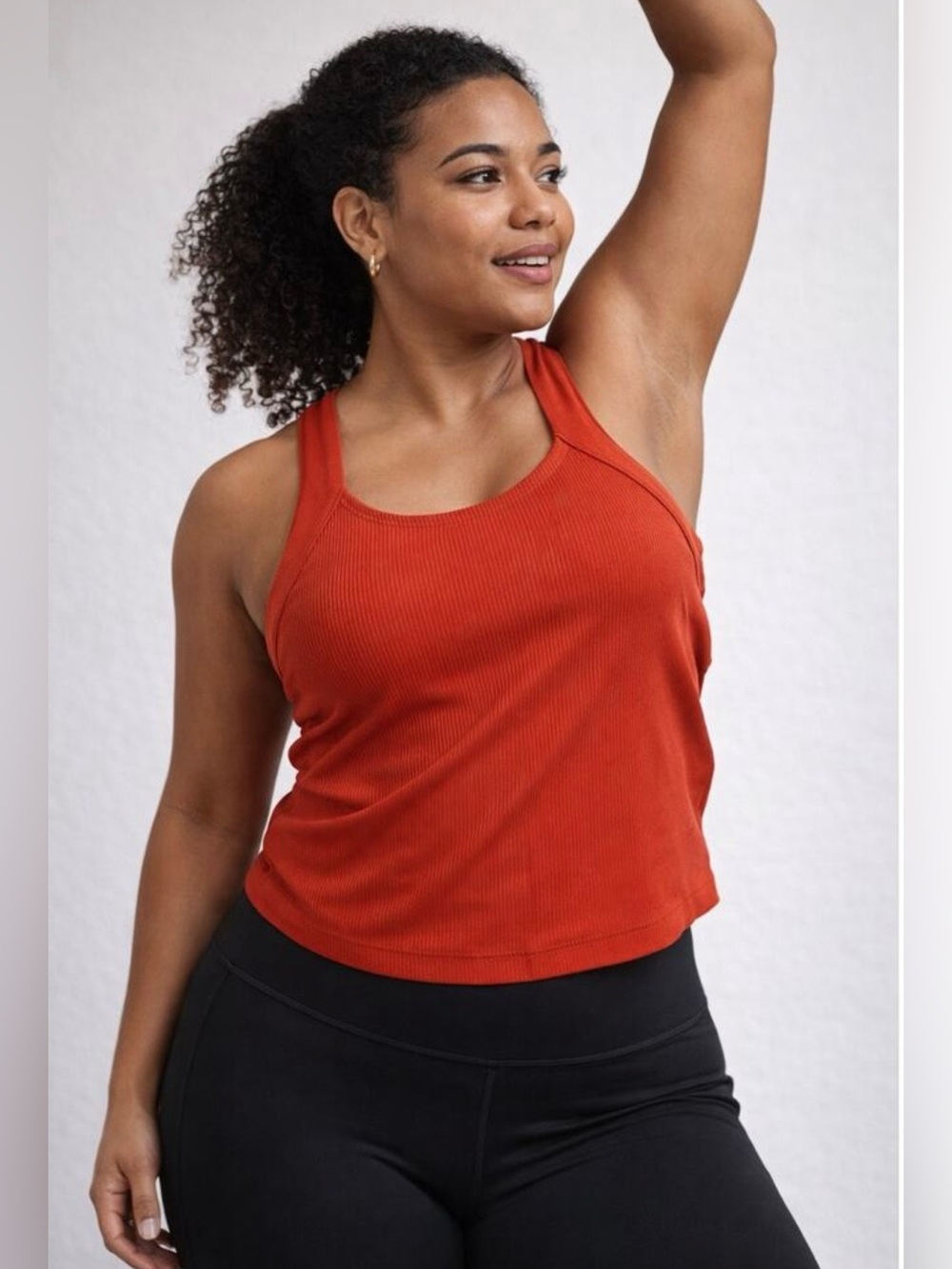 Athleta Horizon Tank Orange, size L, like new!